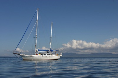 yacht at sea